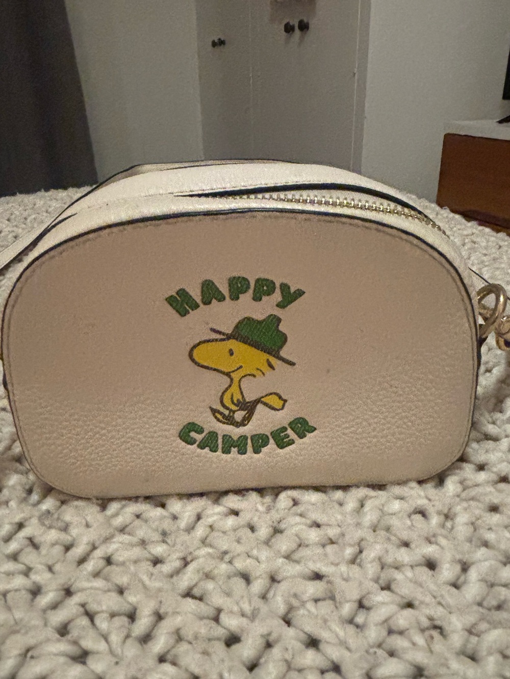 Coach Peanuts Woodstock Mini Serena leather Crossbody Happy Camper Handbag - Picture 4 of 13